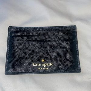 Kate spade black sparkle card holder